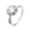2026 Princess Elsa Ring Female, One Carat Flower Twist Arm Diamond Ring, Light Luxury Premium Wedding Ring Ring