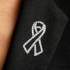 1/3/5Pcs Black Rhinestones Ribbon Brooch Funerals Memorial Pin For Woman Men Suit Dress Shirt Accessories Mourning Badge