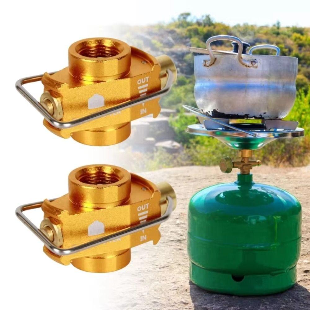 Cost-effective Camping Gas Adapter Valve Efficient Gas Refill Adapter  Camping Equipment
