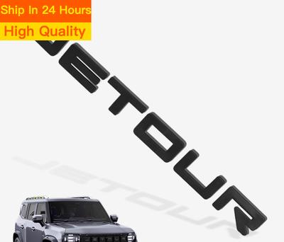 Fit for JETOUR Traveler T2 2023-2025 Automobile ABS Bright Black Grille Letter Marking Sticker Auto Exterior Decoration Parts