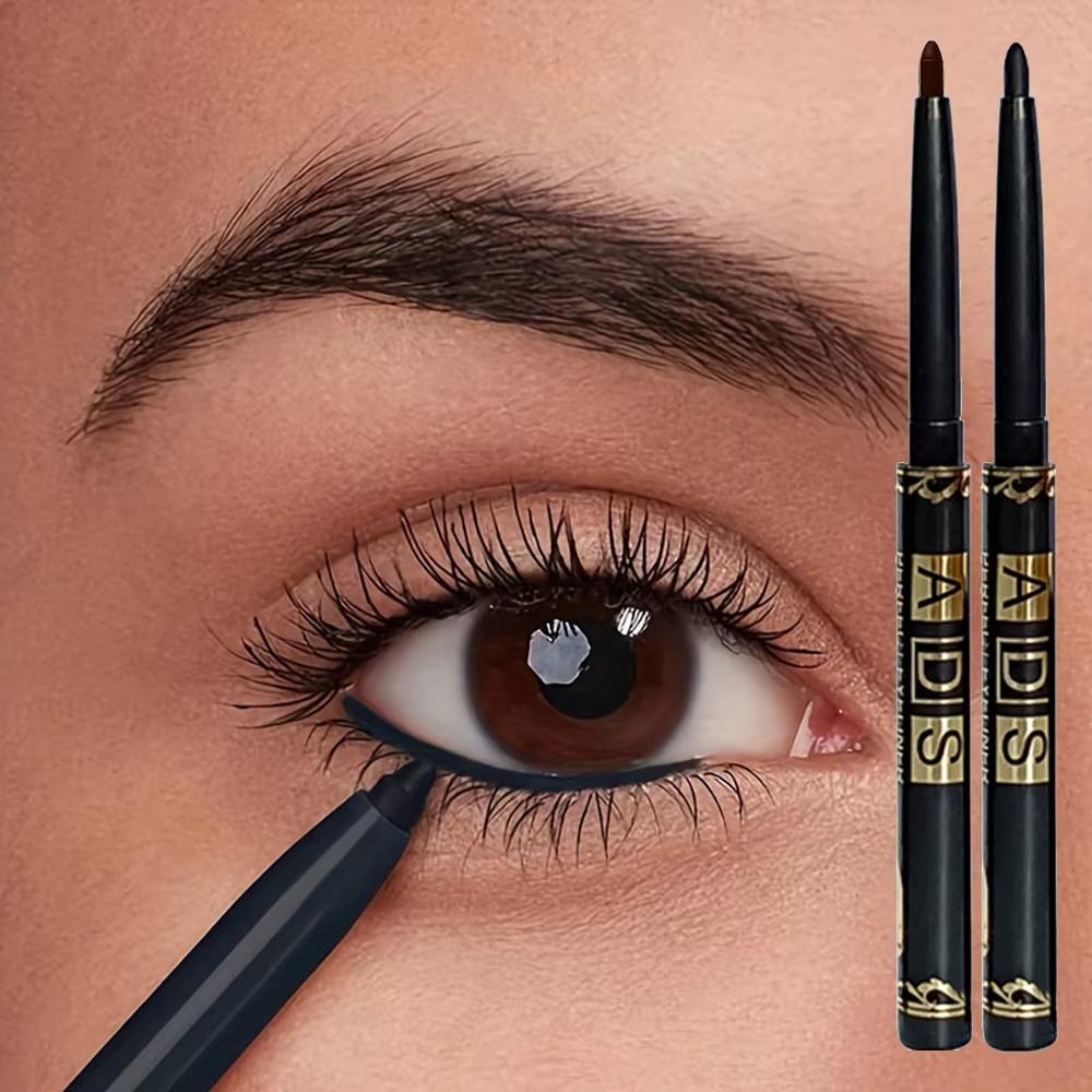 3 Adet Su Geçirmez ve Ter Geçirmez Siyah Eyeliner Kalemi - Uzun Süre Kalıcı Bulaşmaya Dayanıklı Cesur Göz Makyajı İçin, Mükemmel İçin Kolay Kaygan Formül