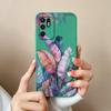 For Oppo Reno6 7 8 10 Pro Lite 6z 7z 8z Phone Cover Fashion Oil Painting Black Cat Patterns Soft Casing Screen Protector Anti Slip Shell For Oppo Case