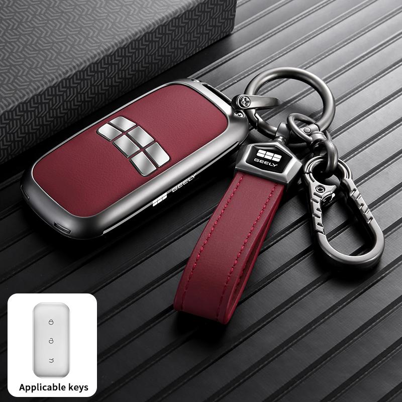Car Key Protector for Geely EX5 Key Fob Case Zinc Alloy Full Protection Shockproof Heavy Duty Starray EM-i E.MAS 7 Accessories