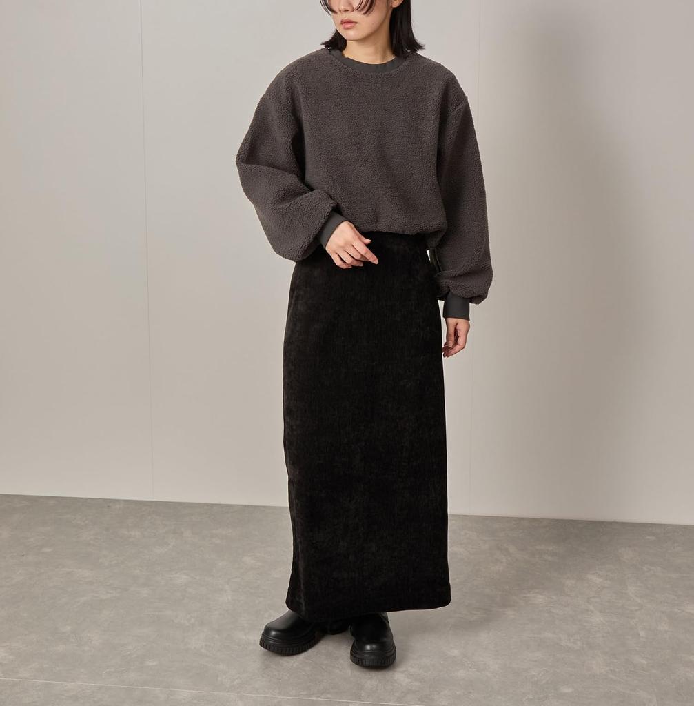 Nergy Cropped Boa Pullover In Black Women's (01)
