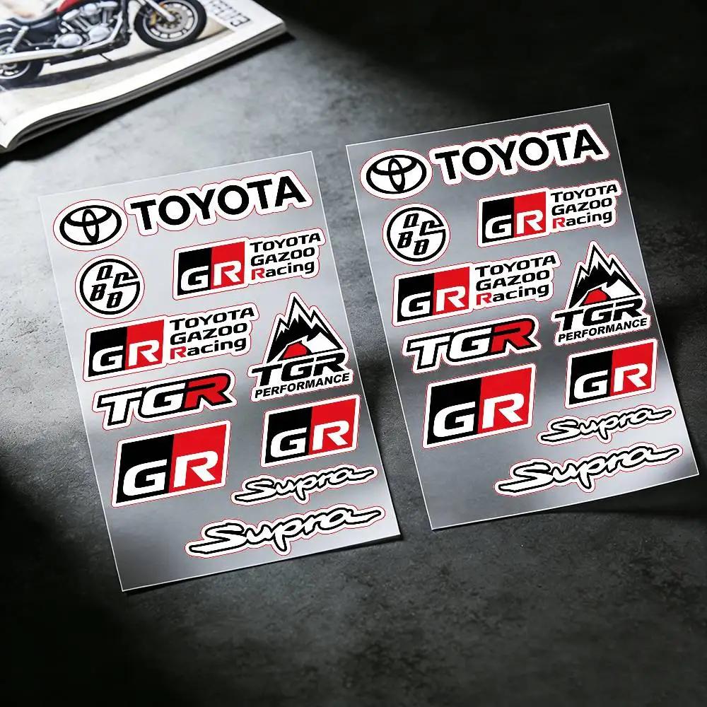 FOR TOYOTA TRO GR High Visibility Reflective Waterproof Decal Scratch Hide Sticker Fit Car Motorcycle Helmet Refrigerator