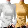 Chic Slim-fit High-neck Long-sleeve Base Layer: Solid Color, Flattering, Versatile Autumn/Winter Top