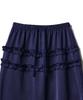 Forev Mesh Frill Midi Skirt - Navy