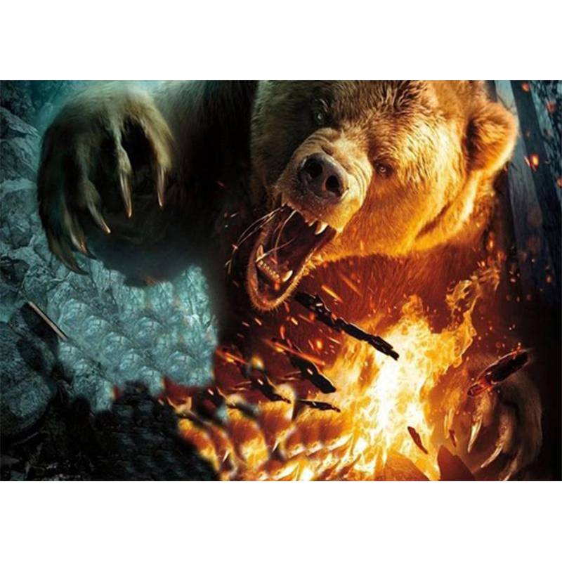 

Полный дрель 5D DIY «Медведь» Алмазная картина Мозаика Алмазная вышивка Подарок или украшение для кровати Дети Хобби