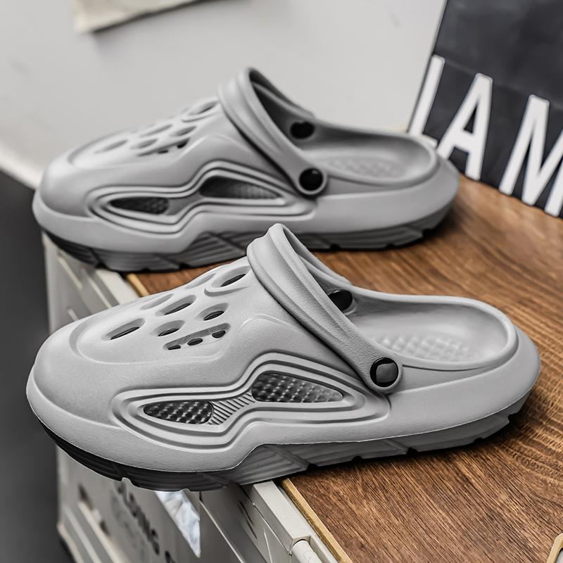 Fashion Summer Men Sandals Light EVA Men's Casual Shoes Hole Shoes Clogs Lovers Home Garden Outdoor Male Beach Flat Slippers Big Size 45