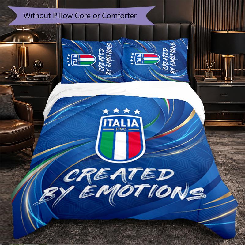 Italy Football Pattern 3 Pieces Bedding