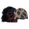 Breathable Leaves Embroidered Lace Turban Caps for Women