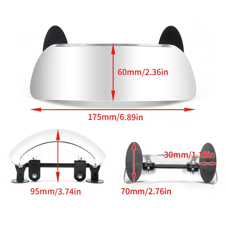 Мотоциклетное переднее зубчатое колесо 180 градусов Ветровое широкоугольное зеркало заднего вида Большое поле зрения Отражающее зеркало заднего хода слепой зоны
