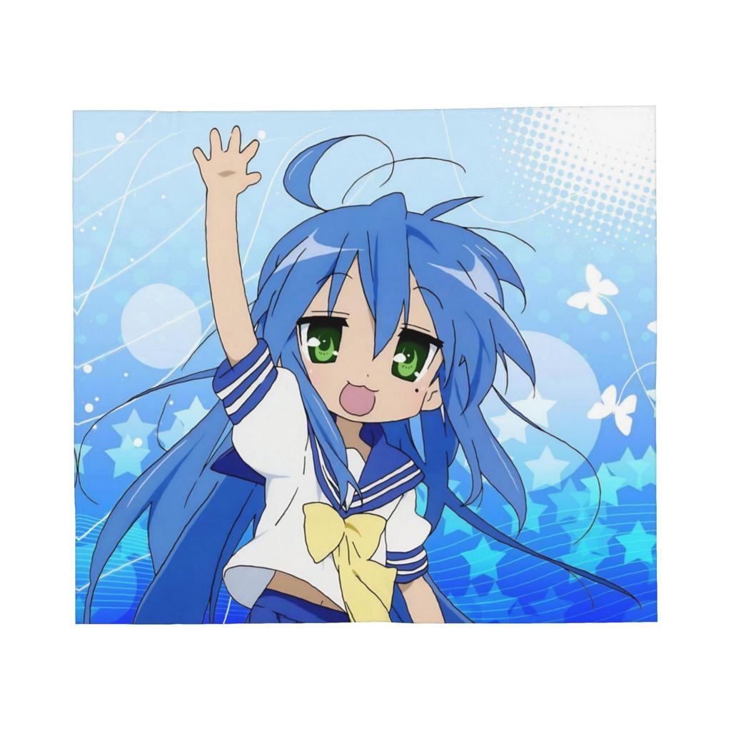 Anime Lucky Star Blanket Fuzzy Funny Warm Throw Blankets for Home Decoration