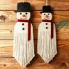 Macrame Wall Hangable Christmas Chic Art Decorations 2 Pieces Boho Tapestry For Home Living Room Bedroom Apartment Dorm Nursery