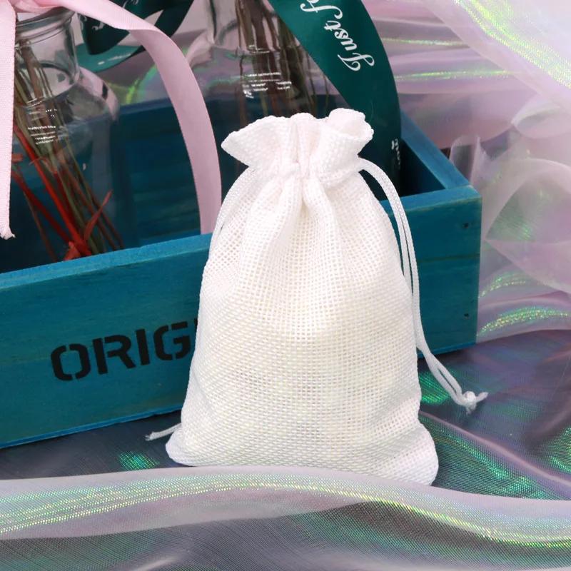 10Pcs/Lot 7x9 9x12 10x14 13x18cm Coffee Beans Storages Bag Plants Gift Pouches Jute Jewelry Sachet Xmas Party Decoration Pocket