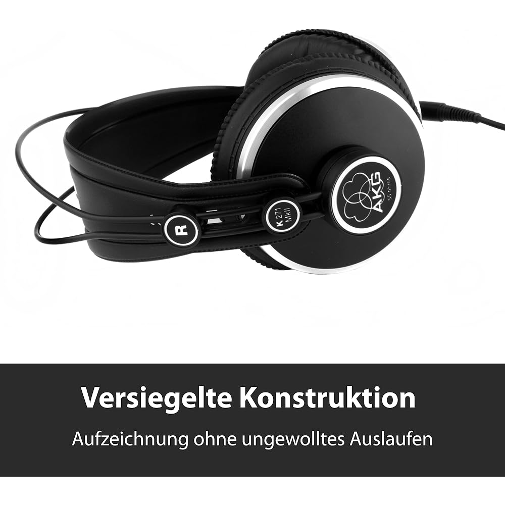 AKG K271MK2 Professional Studio Monitor Closed-Back Headphones Black