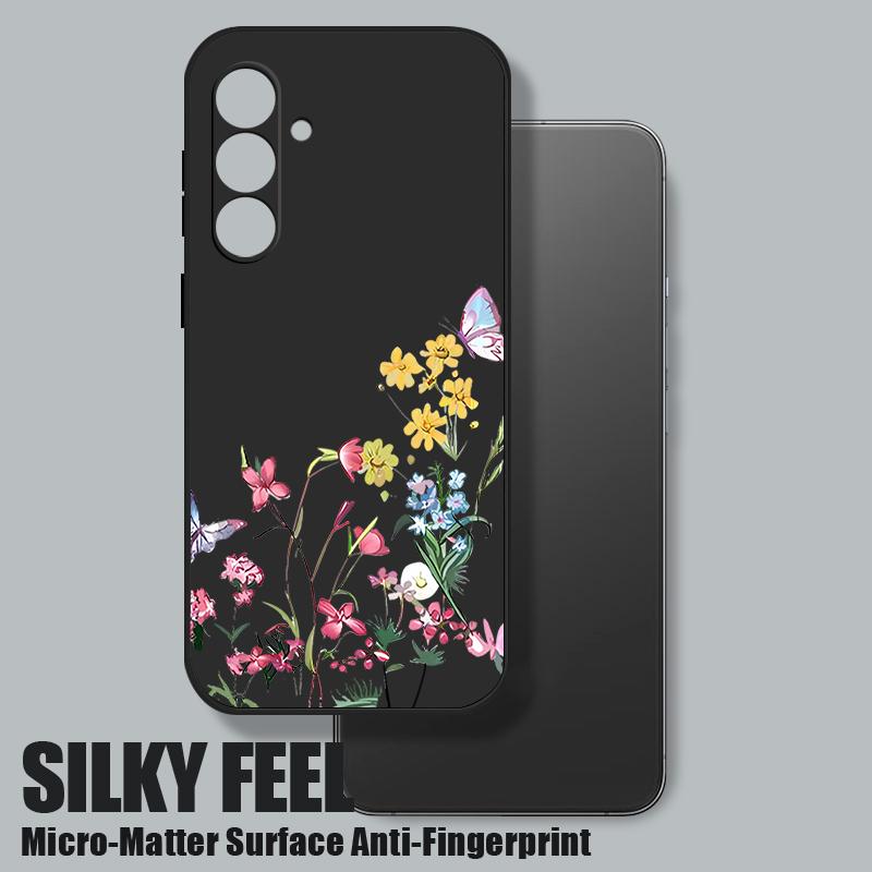 Soft TPU Case For Samsung Galaxy S24 S23 S25 FE S25 S22 Ultra A17 A56 A16 A55 A25 A15 A36 A35 A54 5G Small Flower Pattern Cover