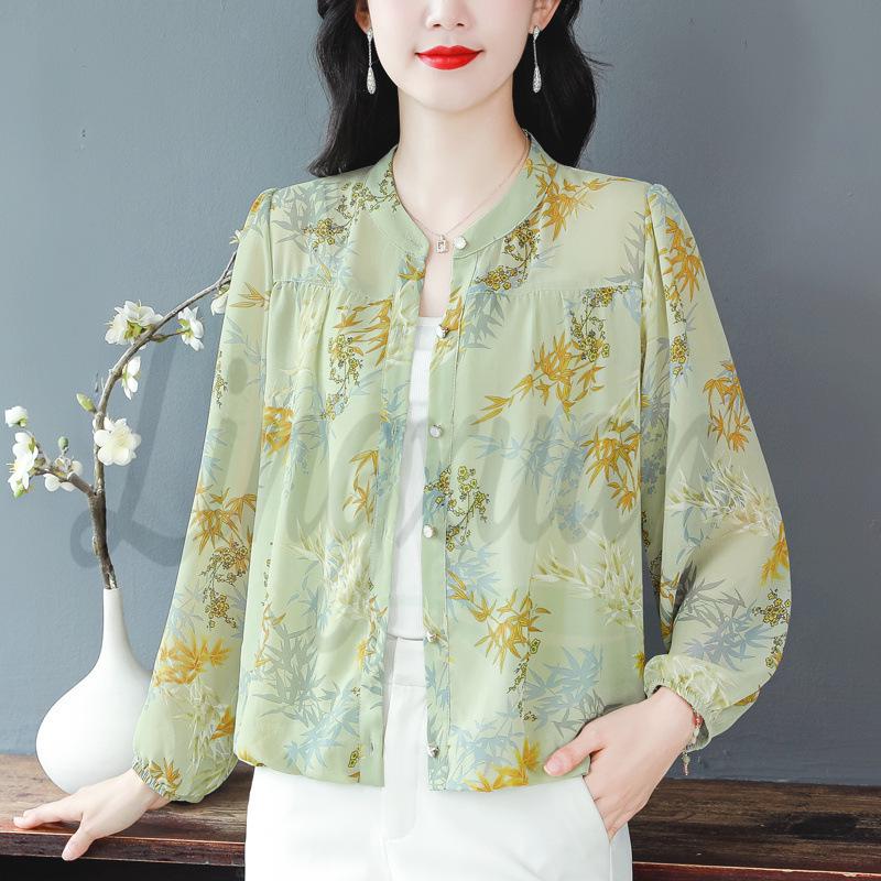2026 New Arrival: Stylish Slimming Top - Plus Size Summer Fashion in Modern Chinese Style 3XL цветочный