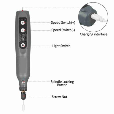 Cordless Small Electric Drill 5 Speed Rechargeable Tool for Pet Nail Sharpening
