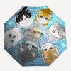 1pc Six Cute Kittens Pattern Automatic Umbrella, 8 Iron Frames,Suitable for Office, Travel and Outdoor Adventure.A075