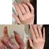 Fashion Zircon Motherofpearl Diamondshaped Open Ring For Women