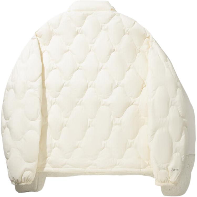 Li Ning Down Jackets Men's Ecru Stand Collar Thickened Down Jacket AYMV537-2