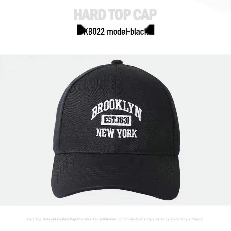 Korean Style New York Embroidery Baseball Cap for Women - Sun Protection & Face Slimming Duckbill Hat for Spring/Summer