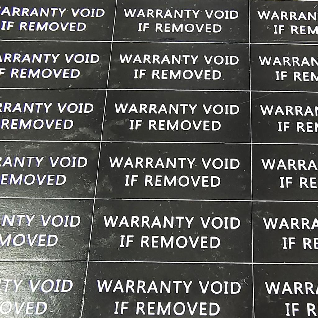 80pcs 25x10mm WARRANTY VOID IF REMOVED Brittle Paper Security Seal Open Indicator Tamper Evident Removal Proof Protection Band