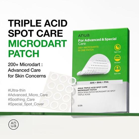 [Anua] Triple Acid Spot Care Microdart Patch 53mg*12EA