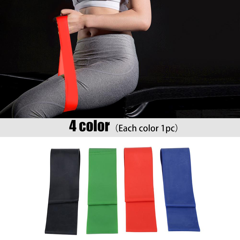 4Pcs Fitness Yoga Resistance Loop Bands Set Elastic Sports Strength Training Band