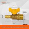 Thickened 4-Point Gas Ball Valve for Natural Gas and Water Heaters, Internal/External Thread.
