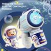 Space Astronauts Fully Automatic Bubble Gun Rocket Bubbles Machine Automatic Blower With Bubble Liquid Toy For Kids Bubble Gift