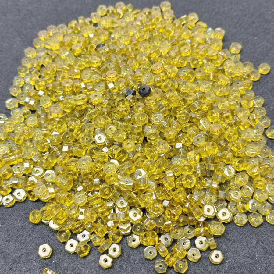 Шестигранные стеклянные бусины для риса для DIY-бисероплетения, ручного шитья, высококачественные свободные аксессуары-кисточки Black Hexagonal Glass Beads