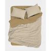 Parure de lit King Size - 1 housse de couette 240 x 220 cm + 2 taies d'oreiller 60 x 60 cm - 100% coton renforcé - Moutarde
