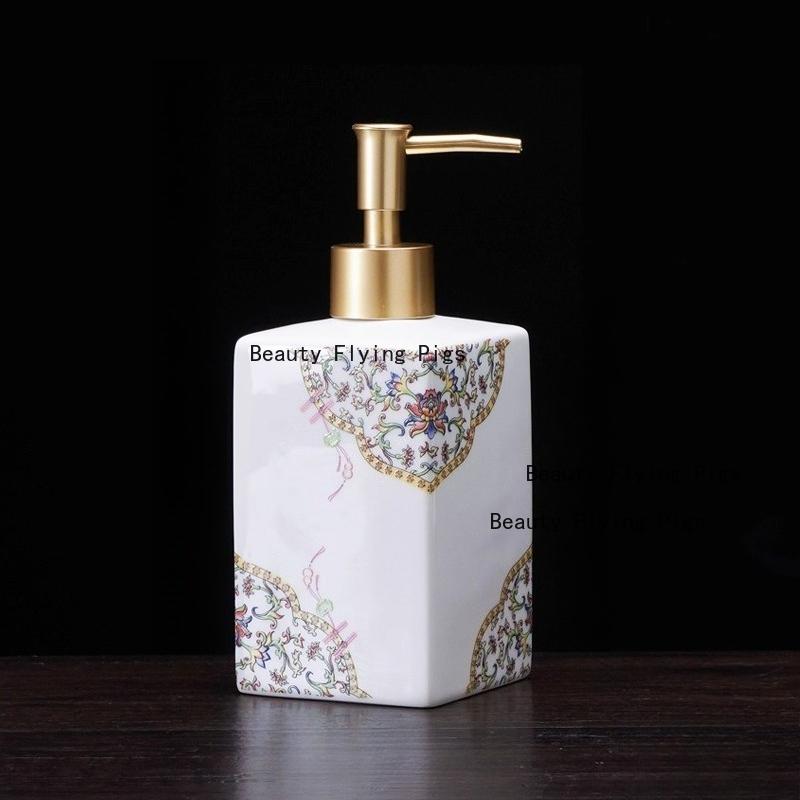 Ceramics Hand Soap Bottle Laundry Detergent Bottling Bottle Bathroom Accessories Liquid Empty Bottle Container Plastic Pump Head
