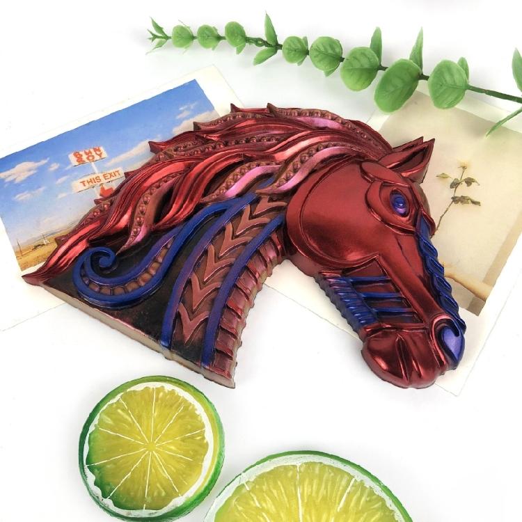 Lovely Horse Wall Decor Silicone Mold 3D Resin Molds Durable and Reusable