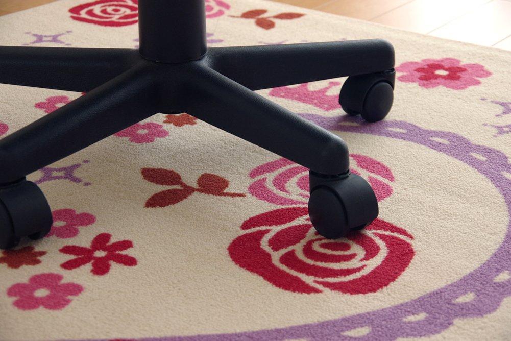 Ikehiko Desk Carpet Girls Heart Pattern Carry Two Ivory 133 x 170cm Approx. #4720239