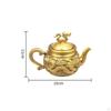 Brass Teapot Ornate with Dragon Lid Embossed Tea Maker for Collectors, Home Decor