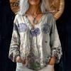 Women's Fashion Casual Long Sleeve V Neck Blouses & Shirts