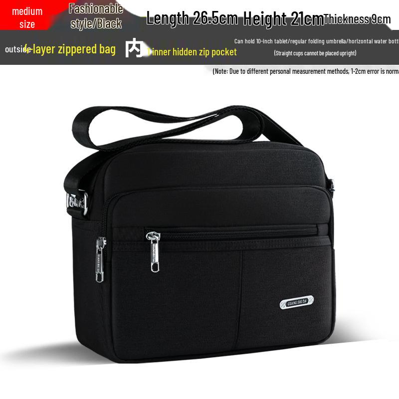 Trendy Men's Waterproof Oxford Crossbody Shoulder Bag