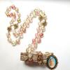 Acrylic Glass Rosary Beads Chains Retro Mary Necklace Trendy Prayer Pendant  Women Girls