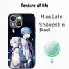 Frieren Japan Anime Cool Girl Pattern Phone Case For iPhone 16 15 14 13 12 11 Plus Pro Max  High-end Luxury Magsafe Sheepskin