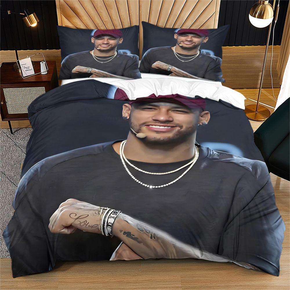 Street Style Cap Male Portrait Print Duvet Cover Set Comforter Cover Bedding Set No Filler Mens Guest Room Fashion Decor Cover 135x200cm