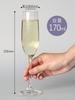 Aderia IPT Plaisir Champagne Flutes, Clear, 170ml, Set of 4, Made In Japan, Dishwasher Safe, Shatterproof, Perfect for Wine, Cocktails, Sparkling Wine