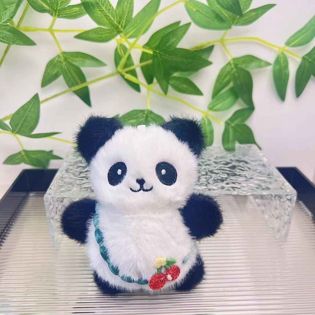 Padded Panda Cute Plush Keychain Toy For Bags Featuring Soft Fleece Short