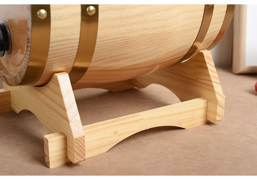 Solid Wood Beer Barrel: Home & Bar Decoration with Logo Print
