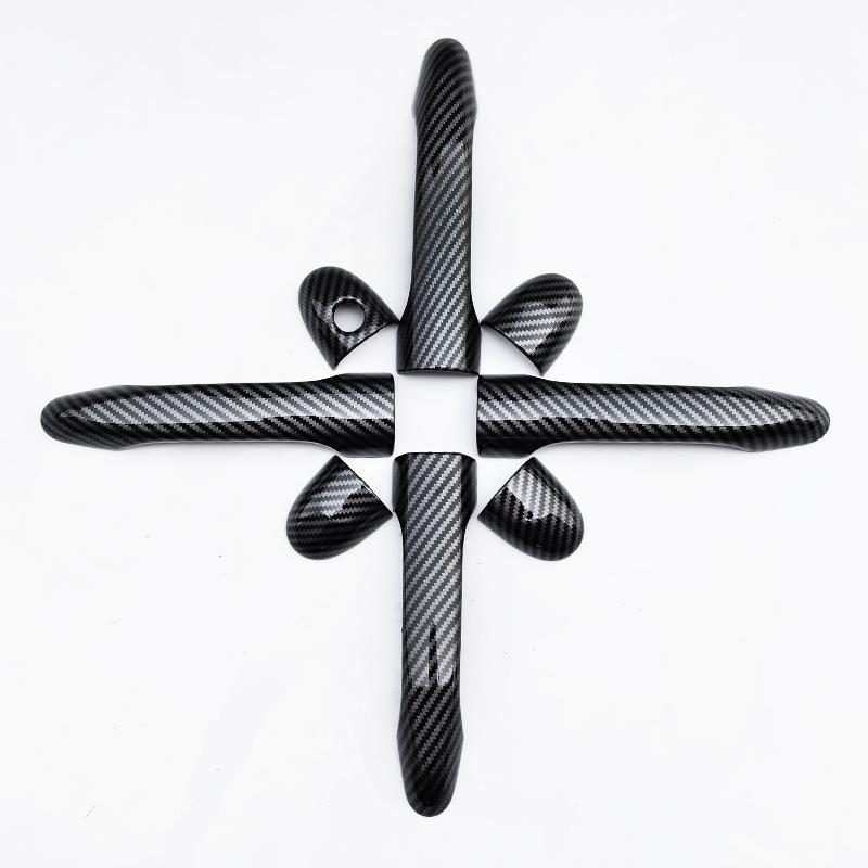 For Proton Gen-2 2004-2012 Car Door Handle Cover,black Carbon Fiber Pattern Cover Trim 2005 2006 2007 2008 2009 2010 2011