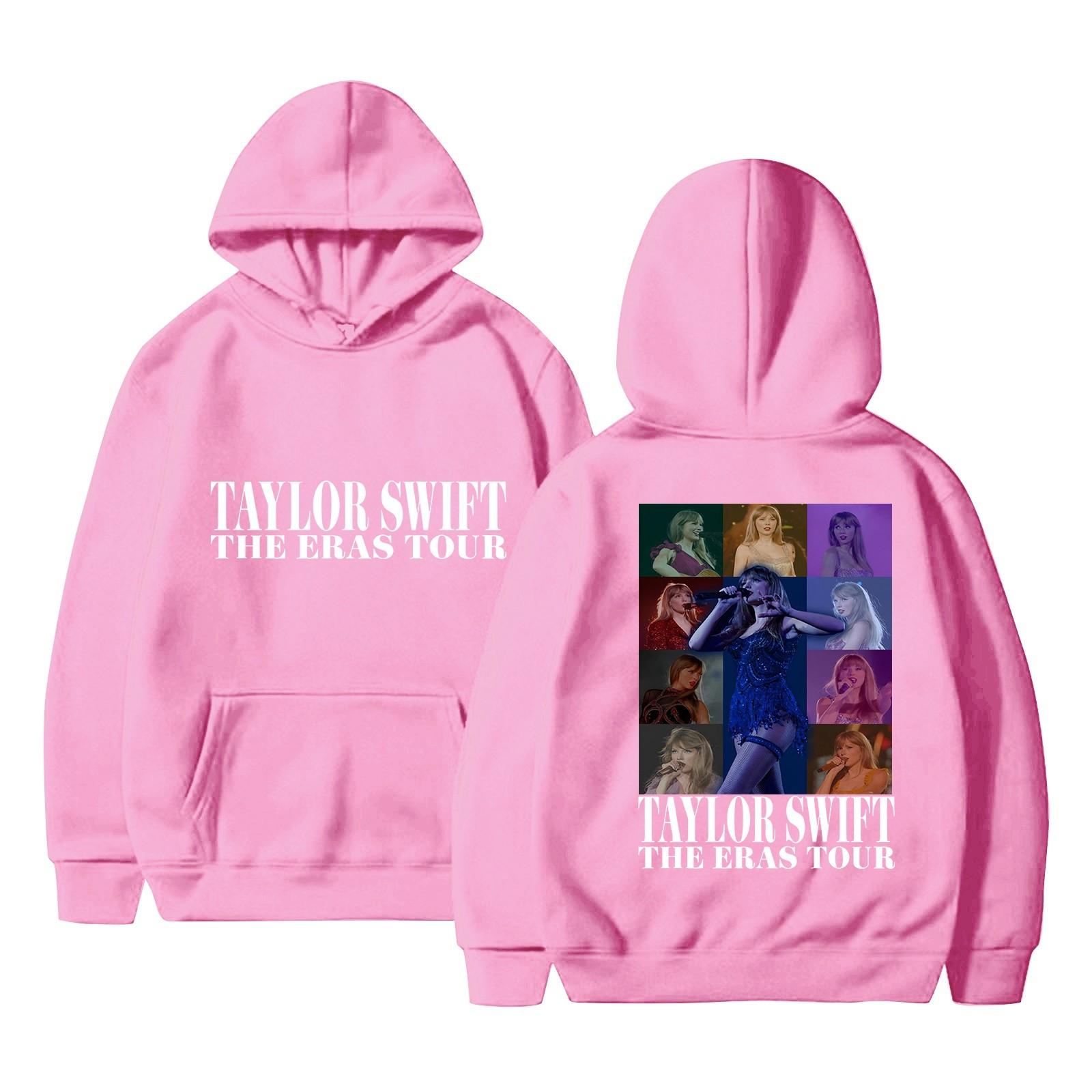 Women s Fall And Winte Printed Pullover Hooded Sweatshirt Fleece Long Sleeve Fashion Sweatshirt S розовый 2100₽