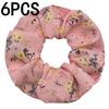 6pcs/lot Hair Scrunchies Bands Scrunchy Ties Ropes Ponytail Holder for Women Accessories Fabric Headwear Ditsy Floral Sweet Cute