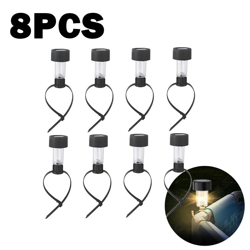 Solar LED Pool Lights Waterproof Ground Lights for Swimming Pool Fence Decorative Lighting Backyard Safety Accessories Lights